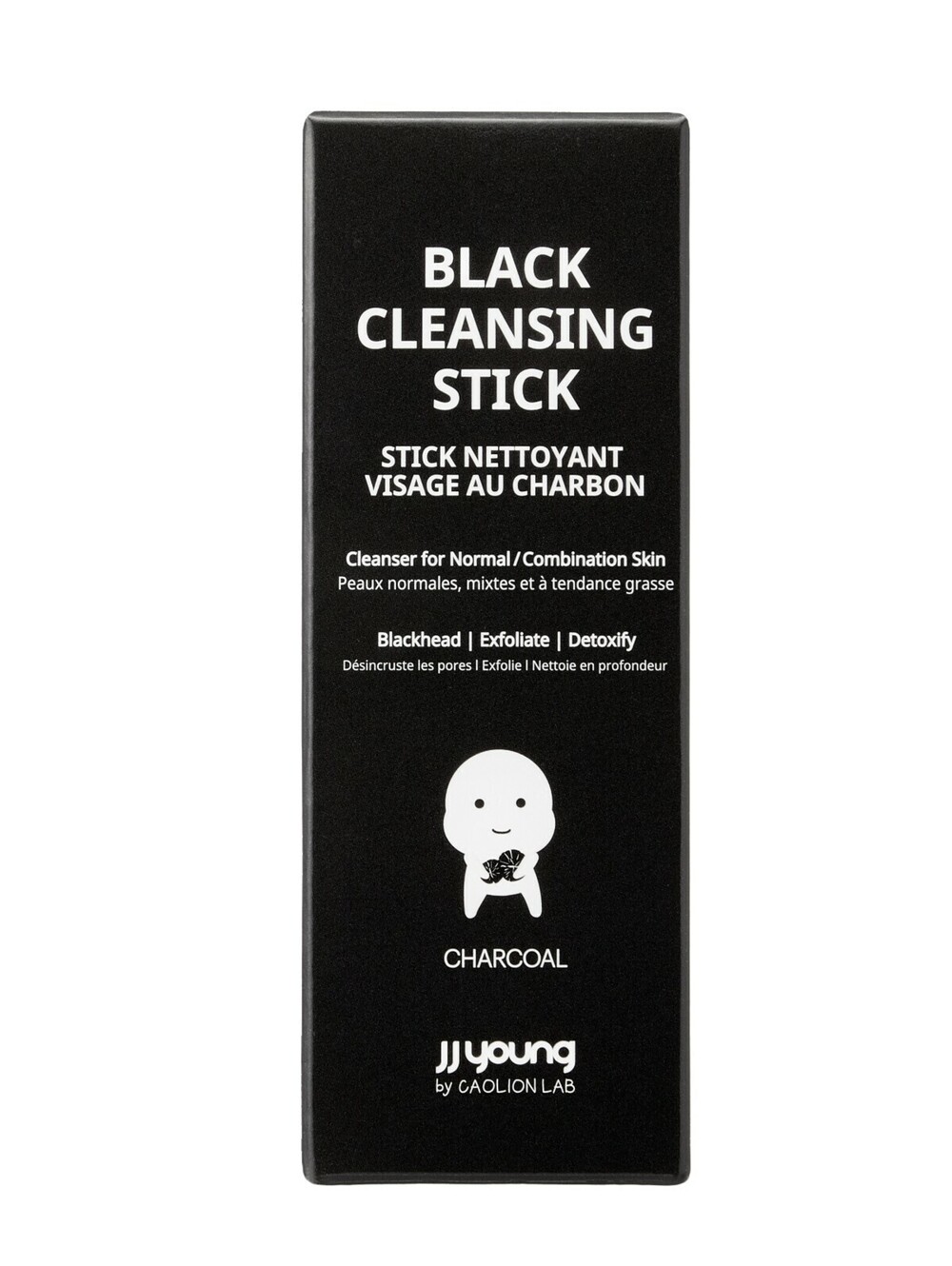 new JJ Young Blackhead Exfoliate Detoxify Charcoal Black Cleansing Stick -